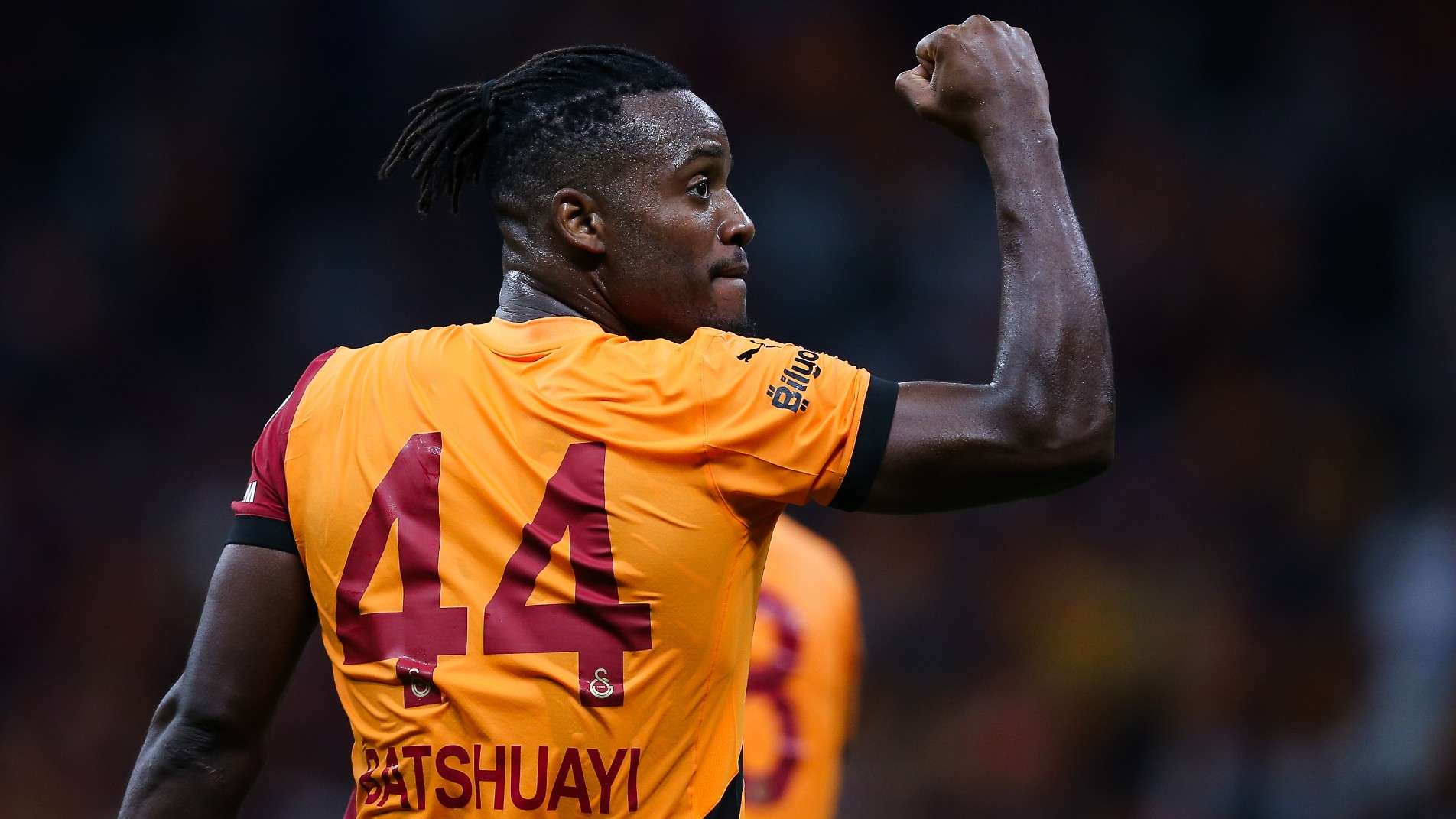 Michy Batshuayi celebrates after scoring his team's third goal 
