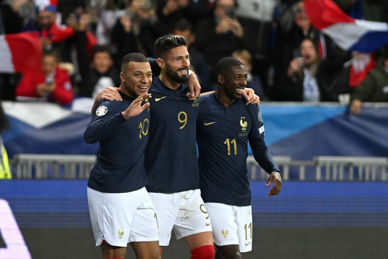 Olivier Giroud Kylian Mbappé Ousmane Dembélé