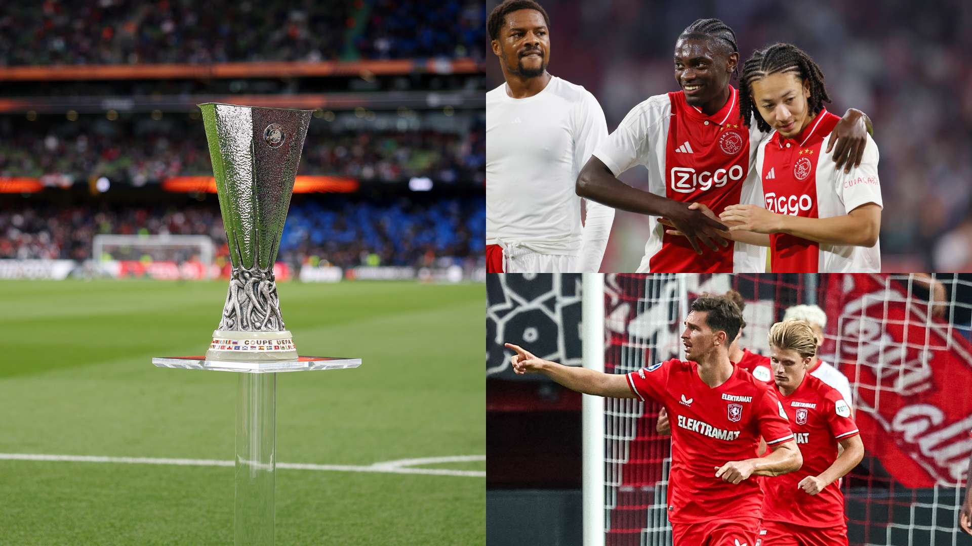 Europa League Trophy Ajax Jorthy Mokio Kian Fitz Jim FC Twente Alec van Hoorenbeeck