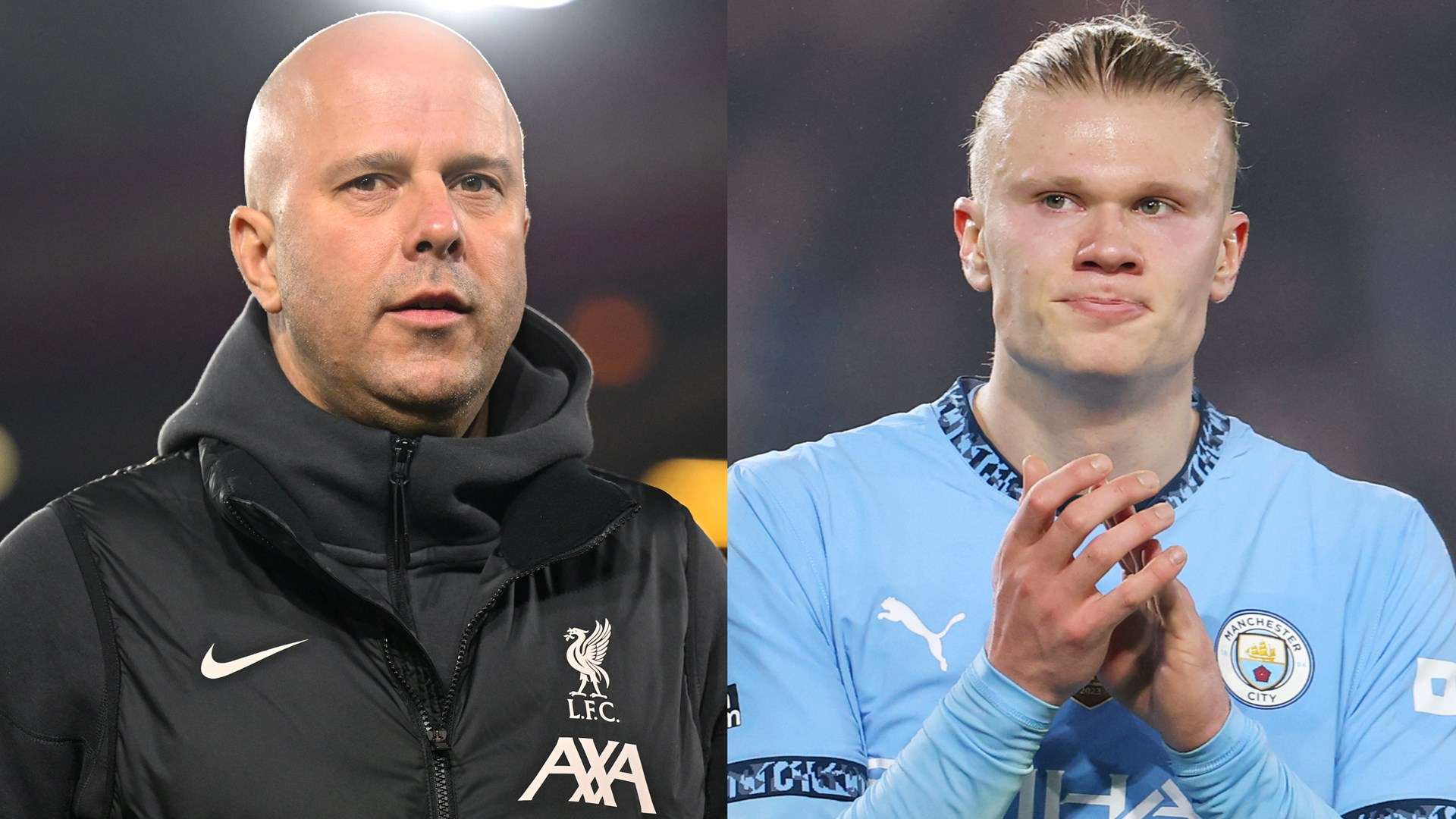 Arne Slot Erling Haaland Liverpool Man City