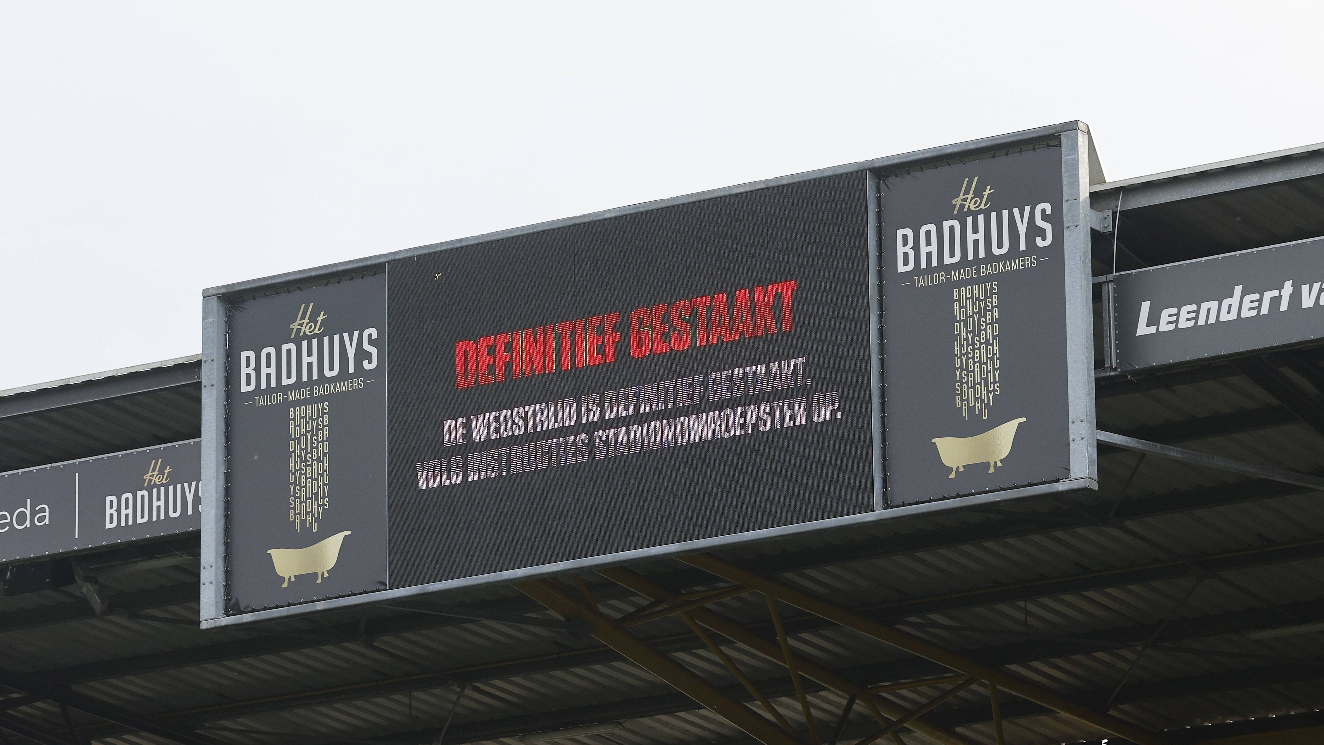 Acht minuten van gestaakt duel NAC Breda - sc Heerenveen worden op totaal andere locatie gespeeld