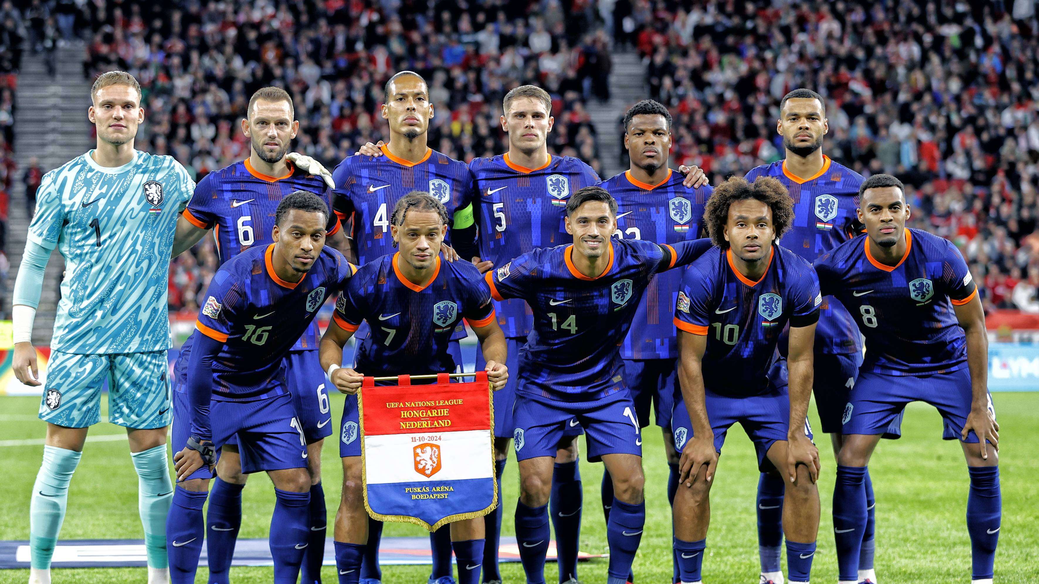 Bart Verbruggen Netherlands player Jorrel Hato Netherlands player Virgil van Dijk Netherlands player Micky van de Ven Netherlands player Stefan de Vrij Netherlands player Xavi Simons Netherlands player Ryan Gravenberch Netherlands player Brian Brobbey Netherlands player Joshua Zirkzee Netherlands player Cody Gakpo Netherlands player Tijjani Reijnders Netherlands player Matthijs de Ligt Netherlands player Quinten Timber