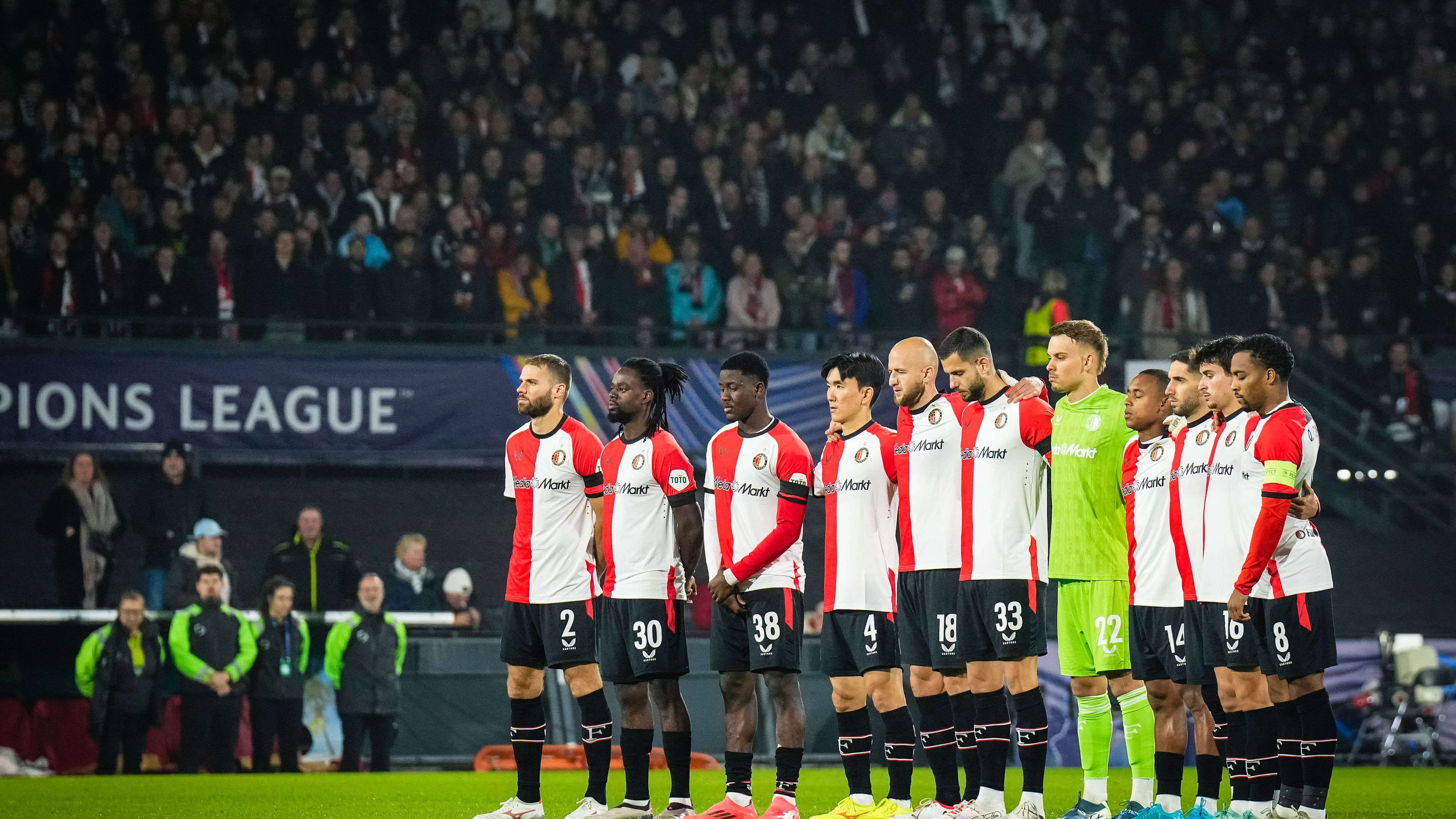 art Nieuwkoop of Feyenoord, Jordan Lotomba of Feyenoord, Ibrahim Osman of Feyenoord, Hwang In-beom of Feyenoord, Gernot Trauner of Feyenoord, David Hancko of Feyenoord, Timon Wellenreuther, Igor Paixao of Feyenoord, Luka Ivanusec of Feyenoord, Hugo Bueno of Feyenoord, Quinten Timber of Feyenoord