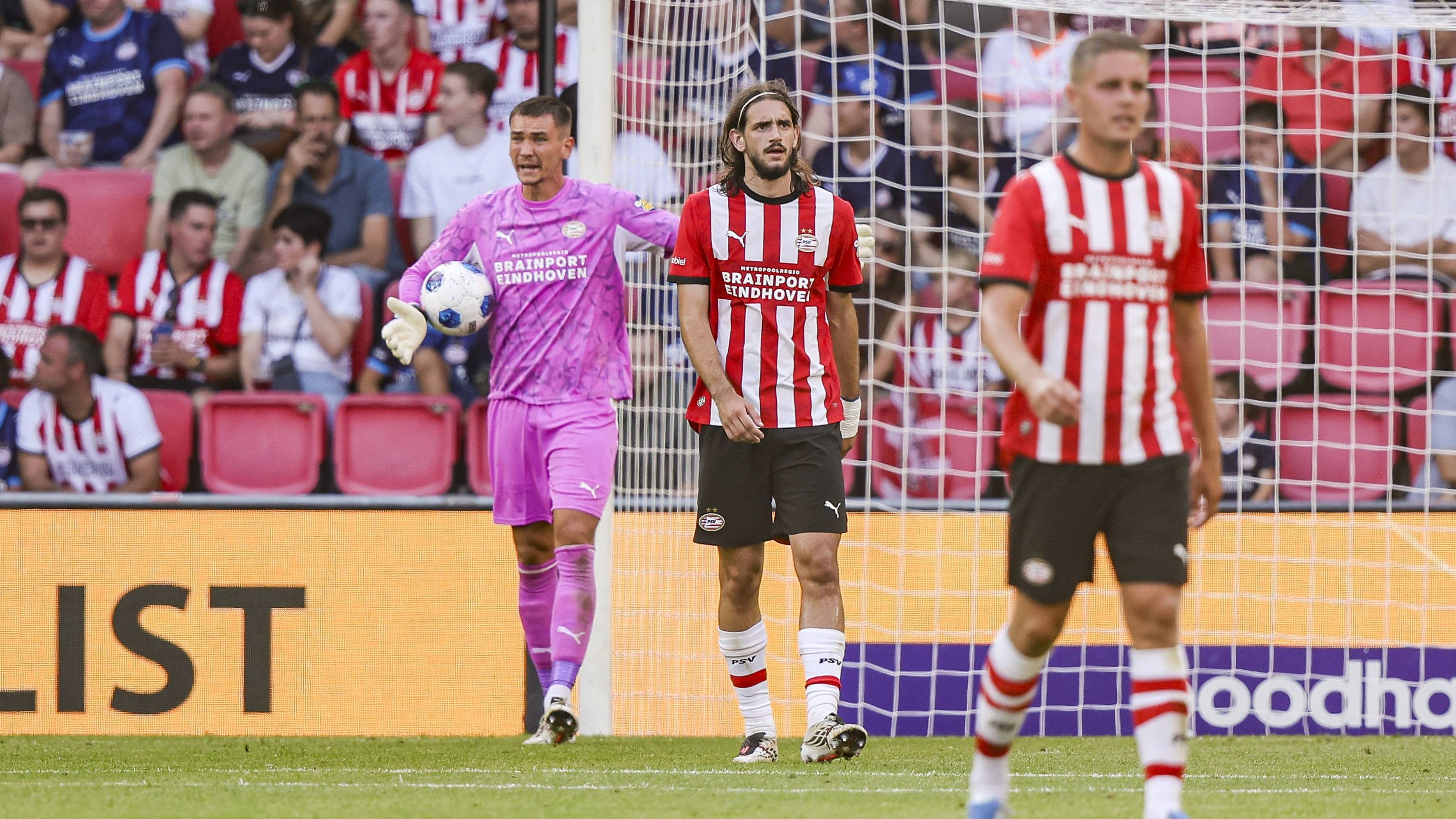 Matej Kovar, PSV Player Yarek Gasiorowski, PSV Player Joey Veerman