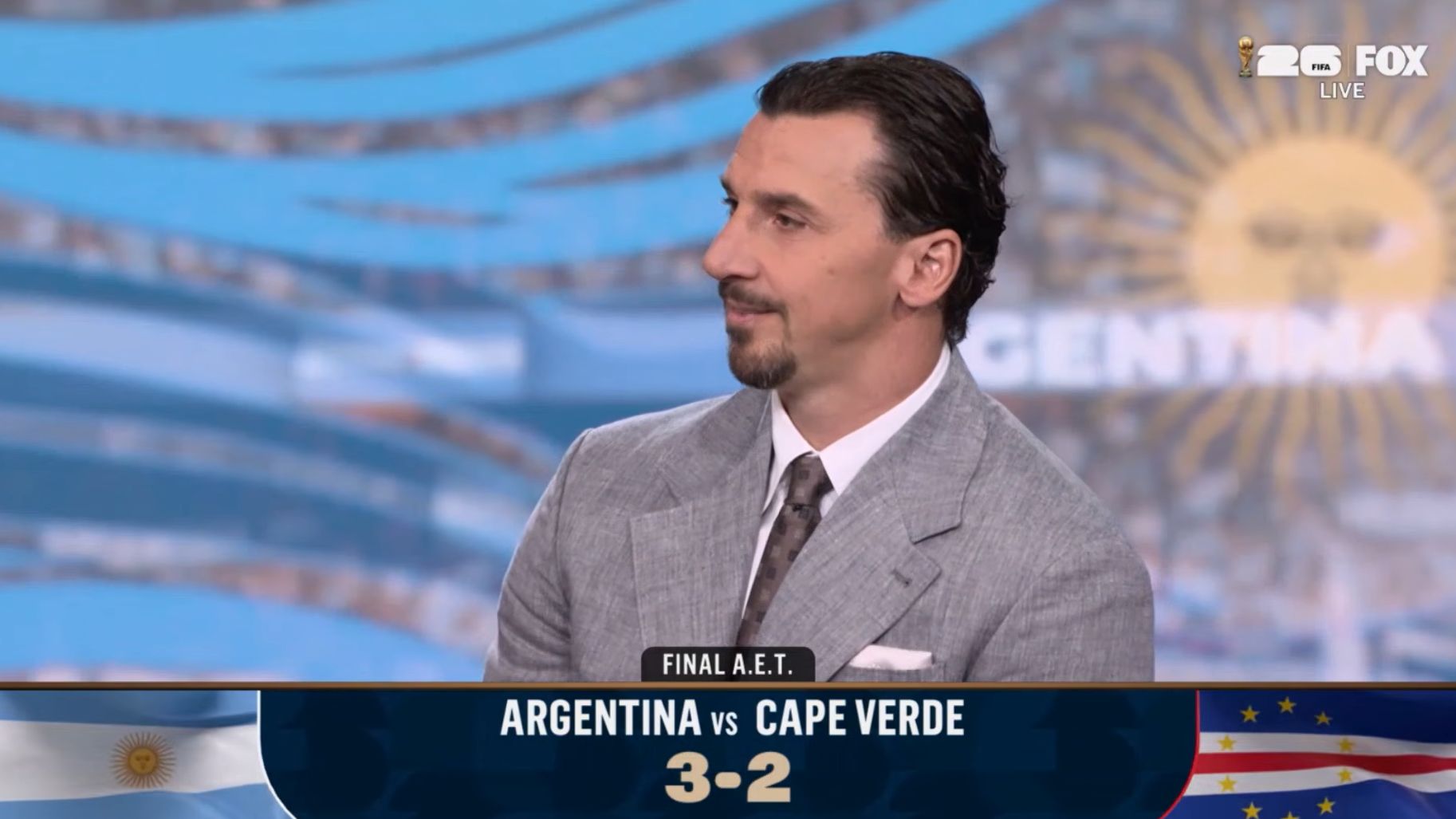 Zlatan Ibrahimovic prijst Kaapverdië voor WK-prestatie tegen Argentinië