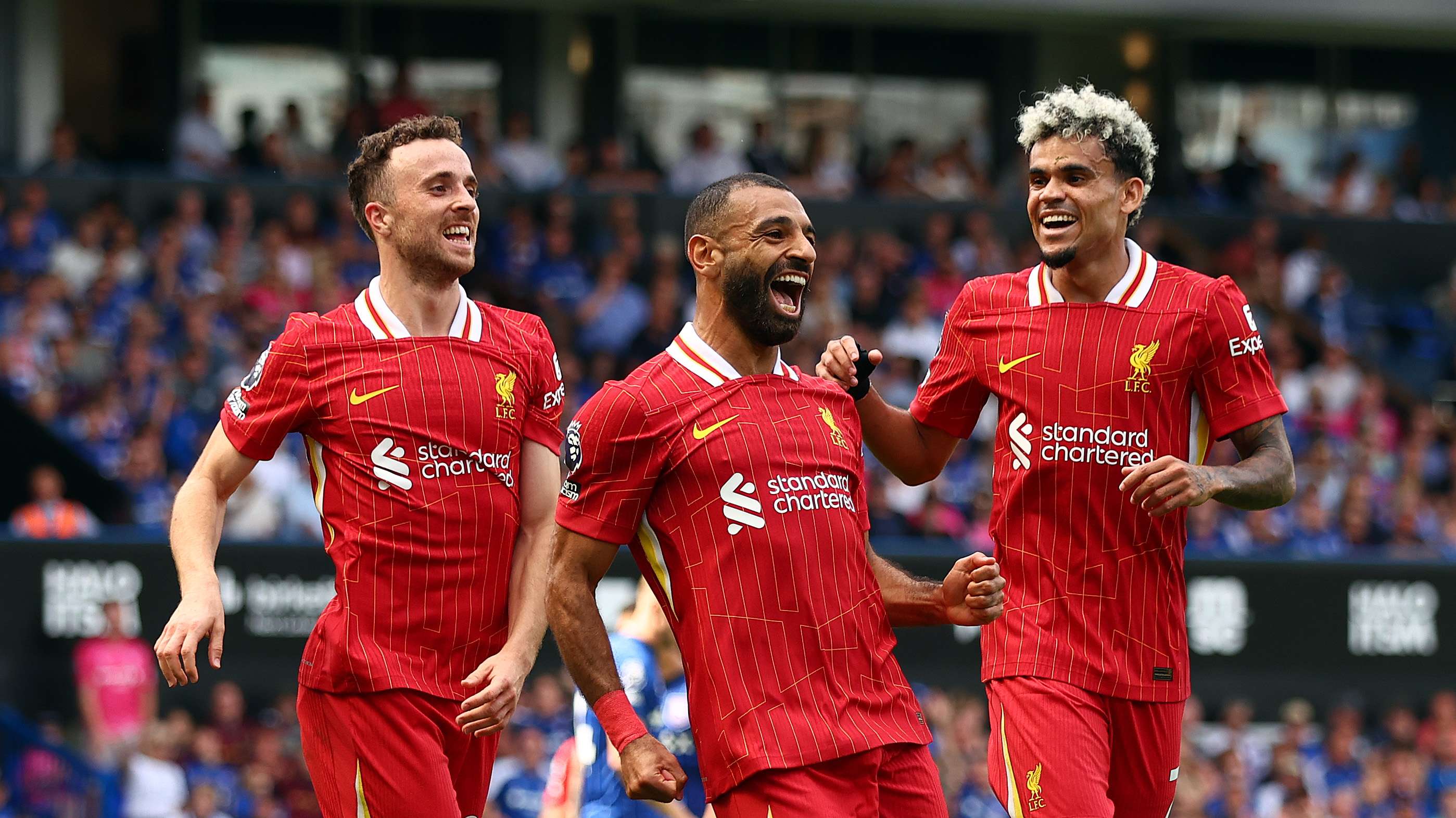 Mohamed Salah, Luis Diaz, Diogo Jota, Liverpool