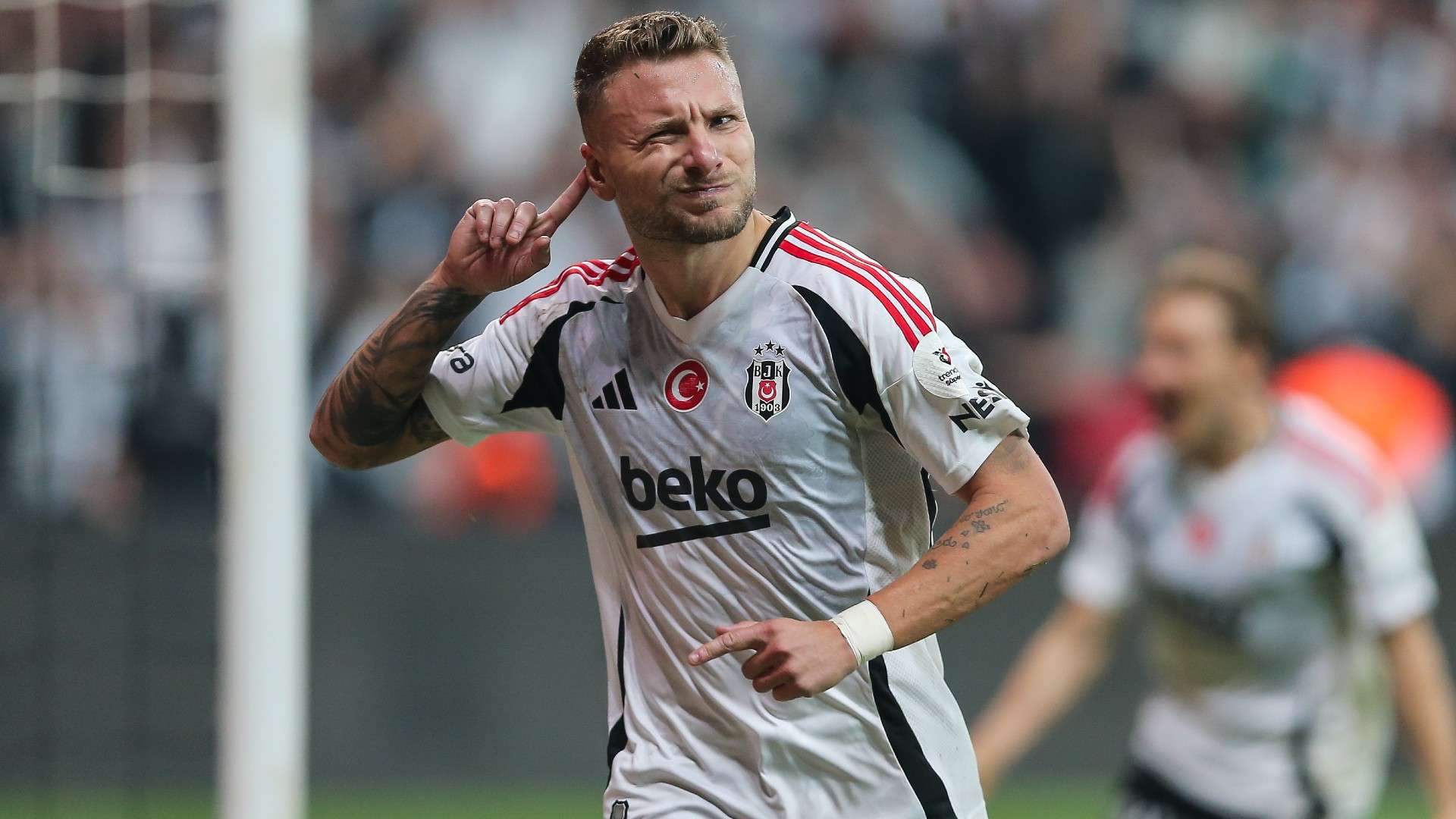 Ciro Immobile of Besiktas celebrates