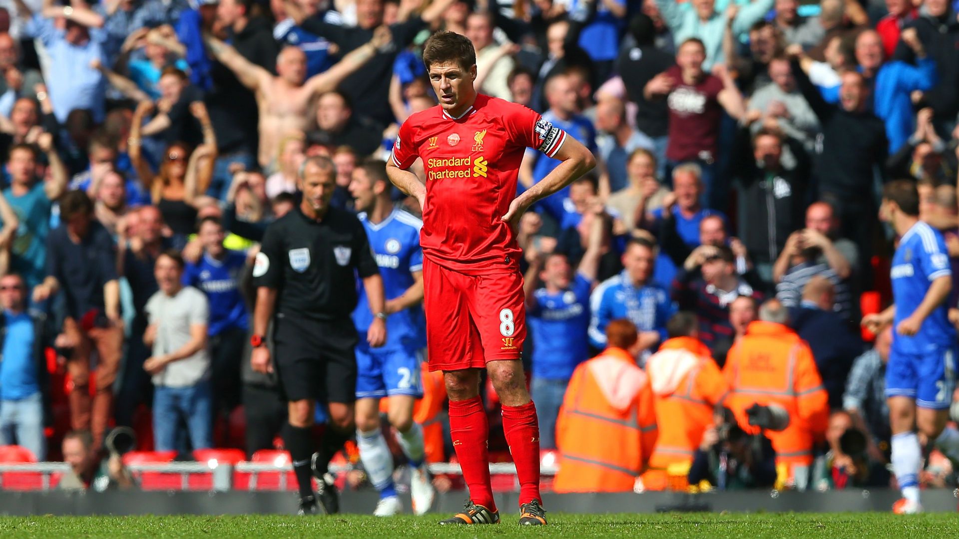 Steven Gerrard heeft nog steeds last van moment dat Liverpool de titel