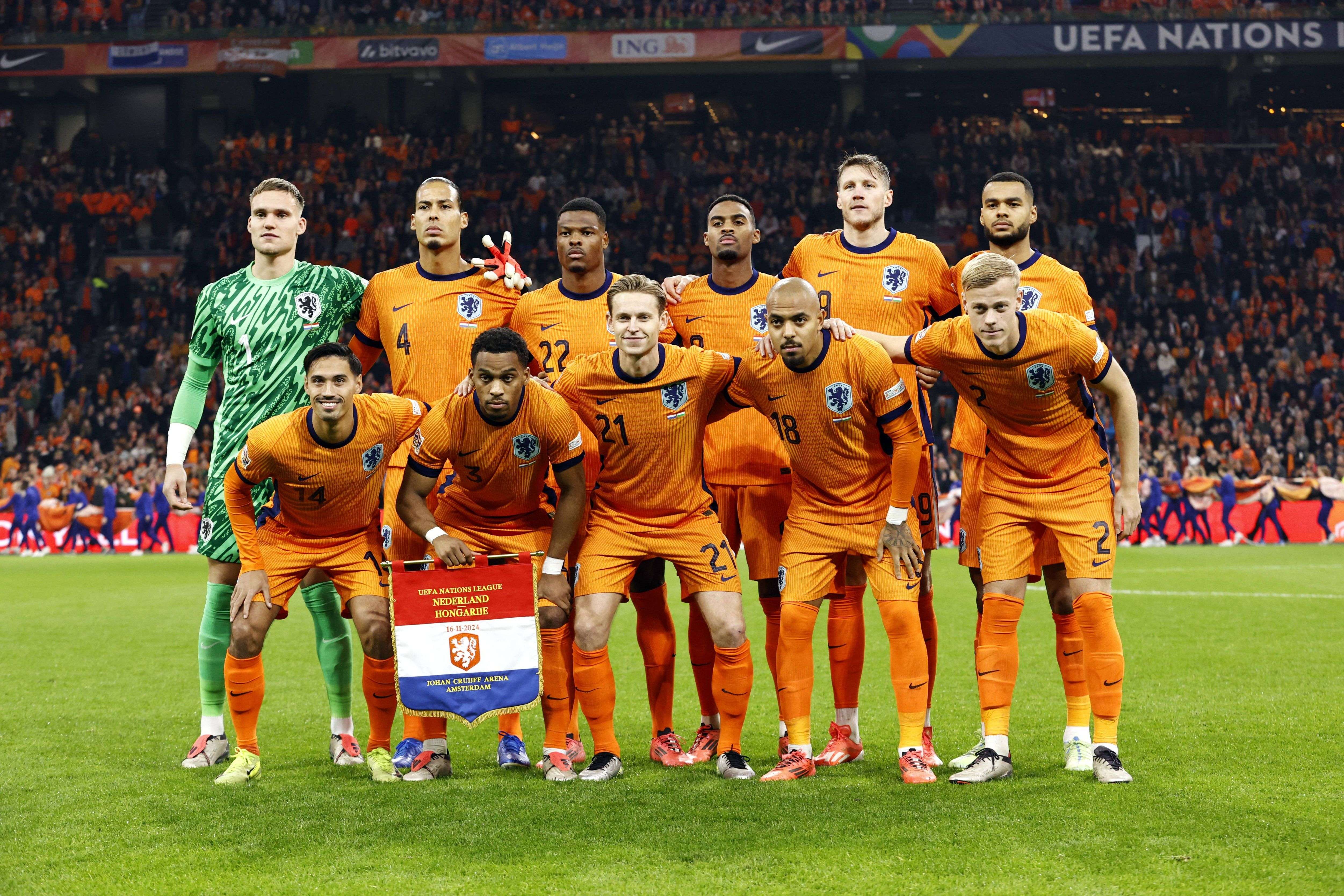 Nederland - Hongarije line-up