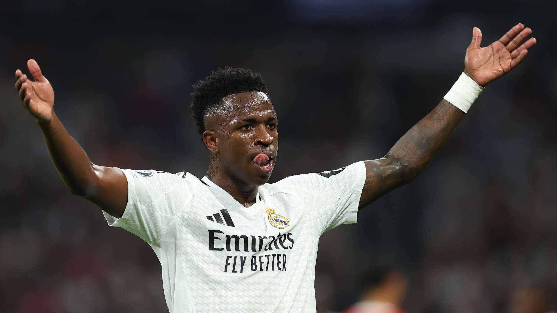 Vinicius Junior of Real Madrid celebrates 