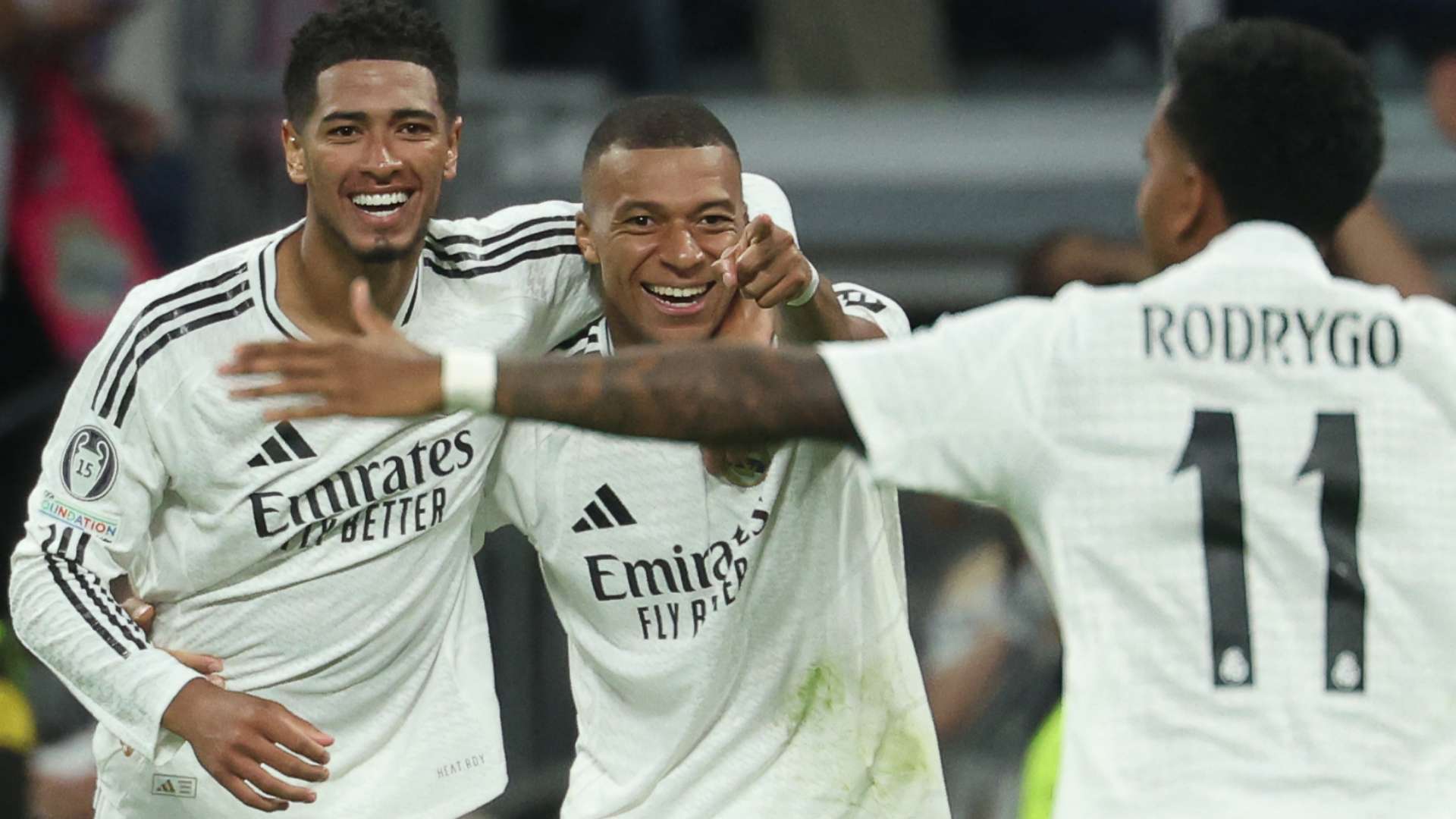 Jude Bellingham Kylian Mbappe Rodrygo Real Madrid 2024-25