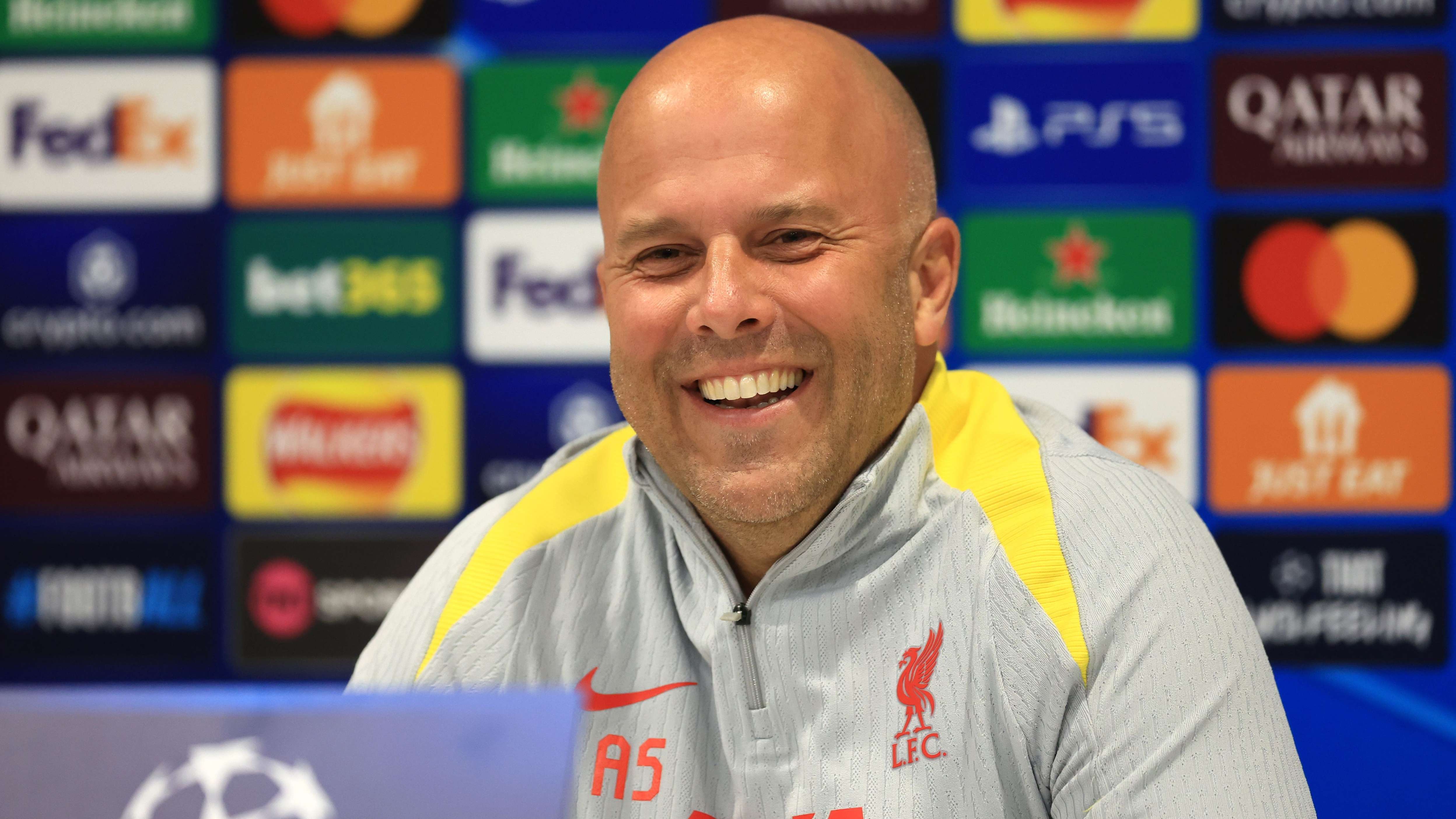 Liverpool FC Training Session And Press Conference - UEFA Champions League 2024/25 League Phase MD5