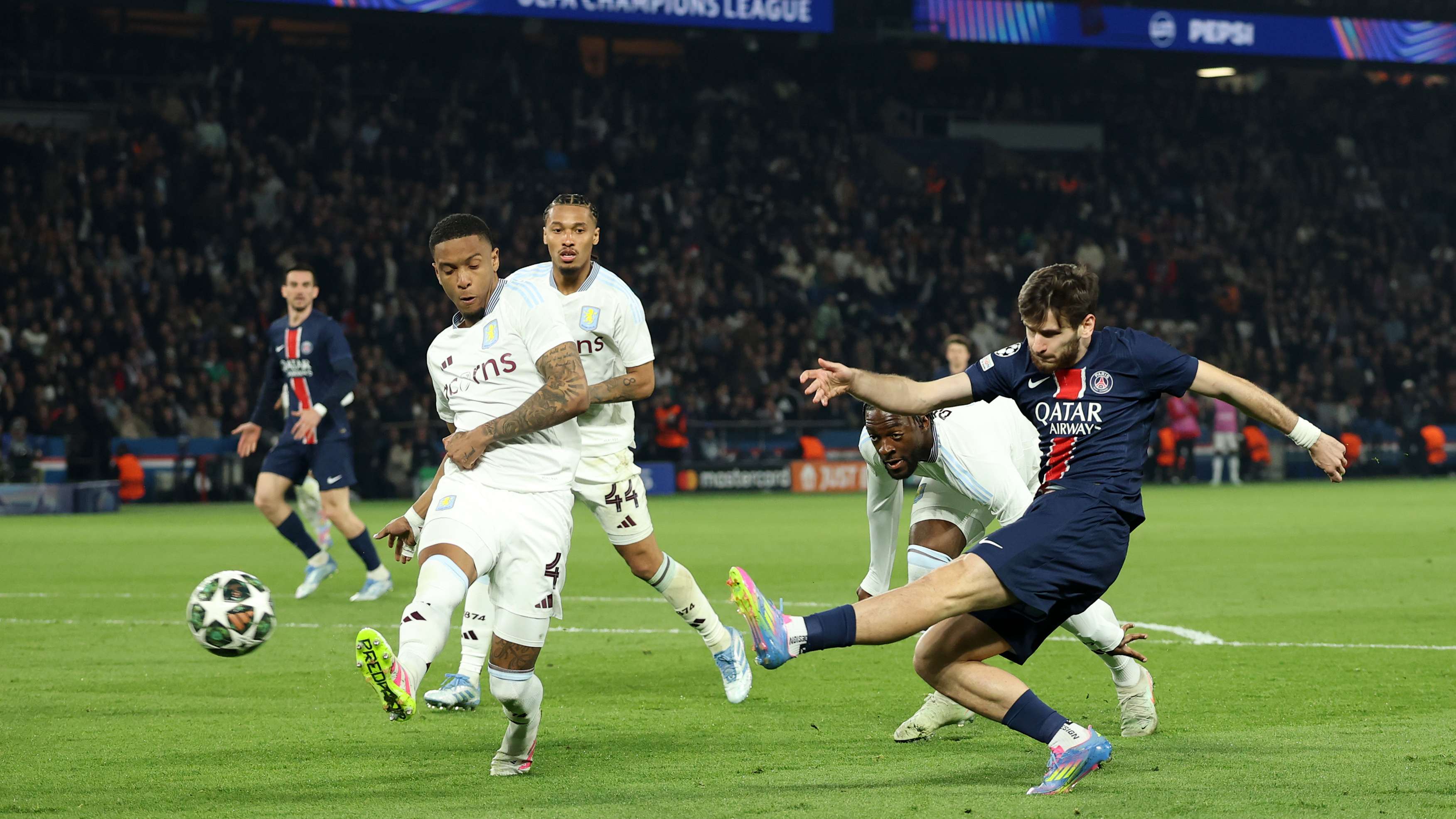 Paris Saint-Germain v Aston Villa FC - UEFA Champions League 2024/25 Quarter Final First Leg