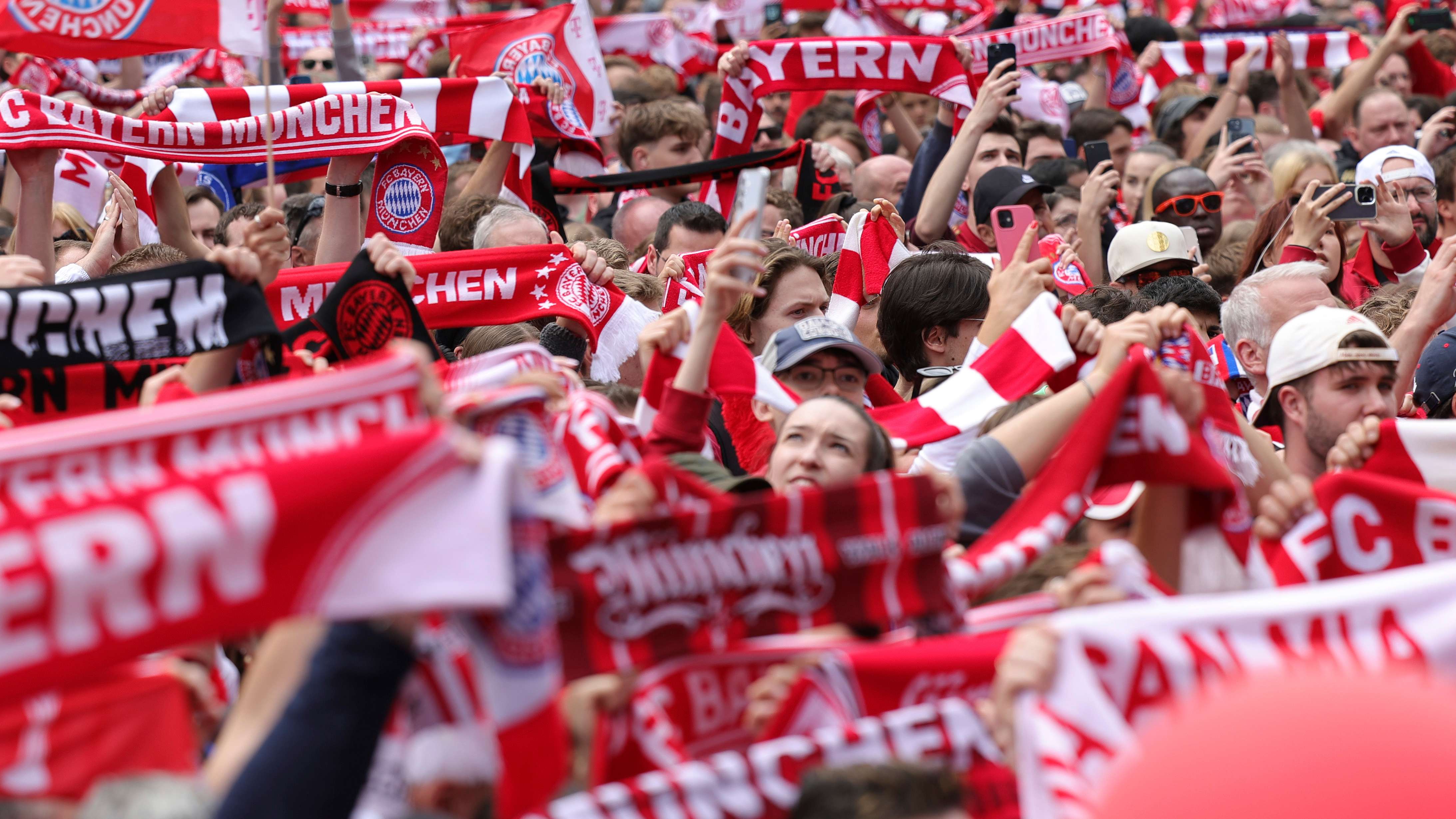 FC Bayern Muenchen Teams Celebrate Winning The Leagues